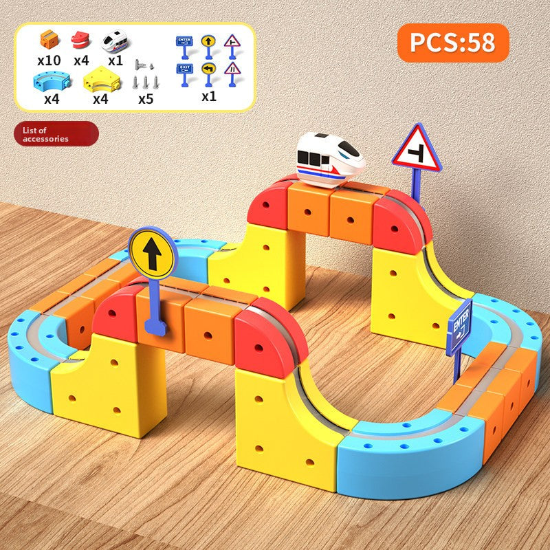 Magnetic Track Train Set for Children
