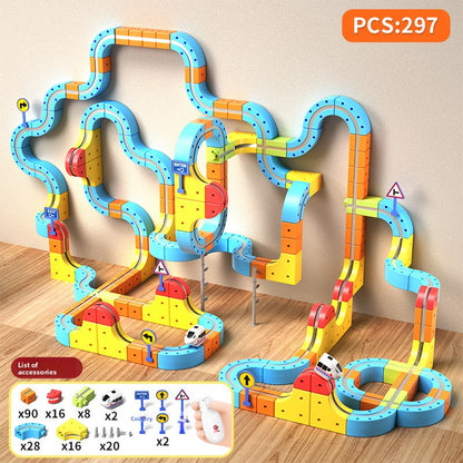 Magnetic Track Train Set for Children