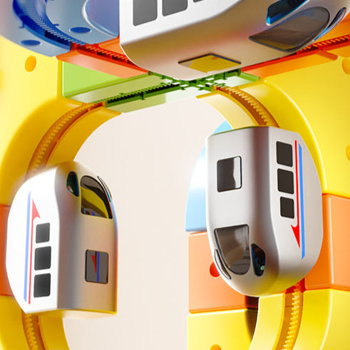 Magnetic Track Train Set for Children