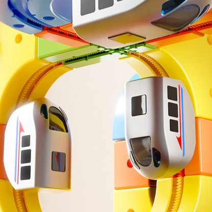 Magnetic Track Train Set for Children