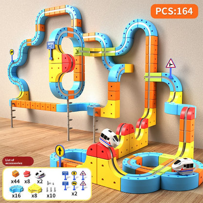 Magnetic Track Train Set for Children